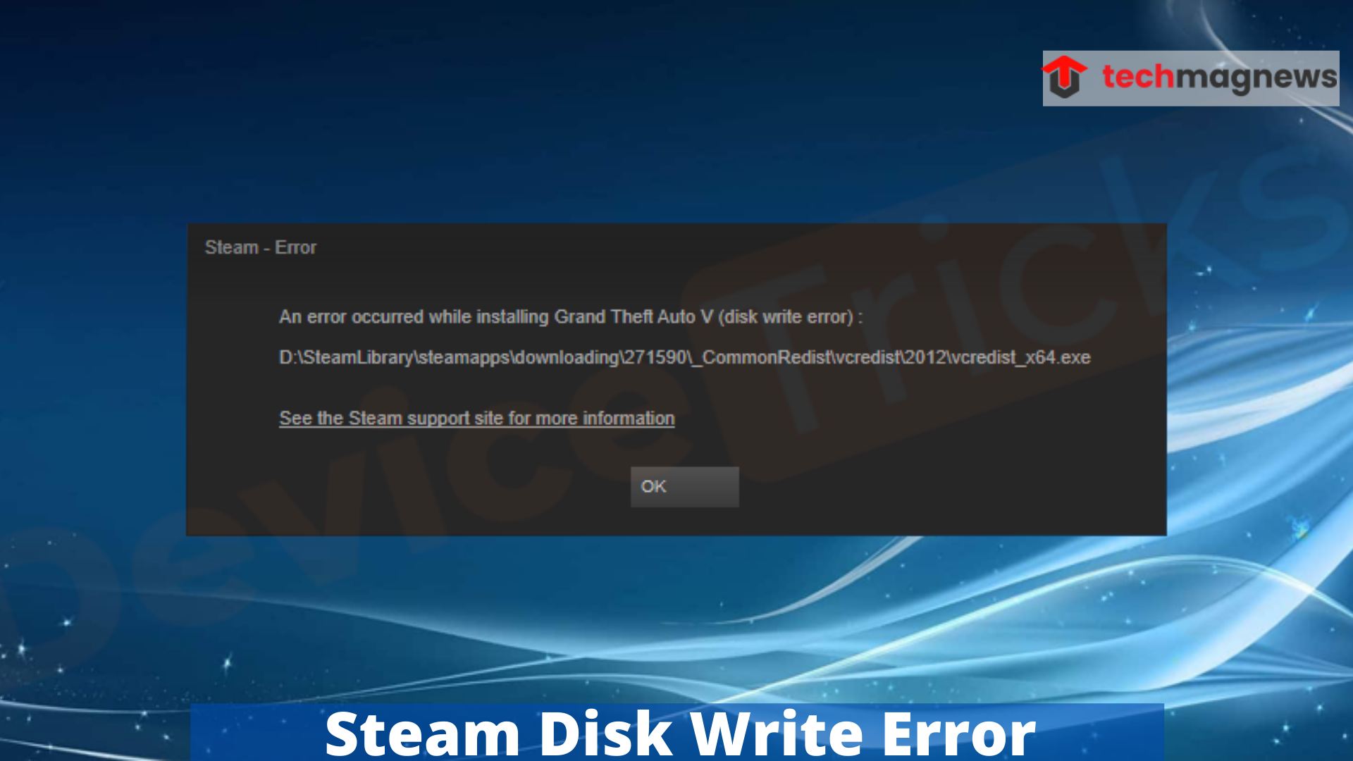 steam disk write error